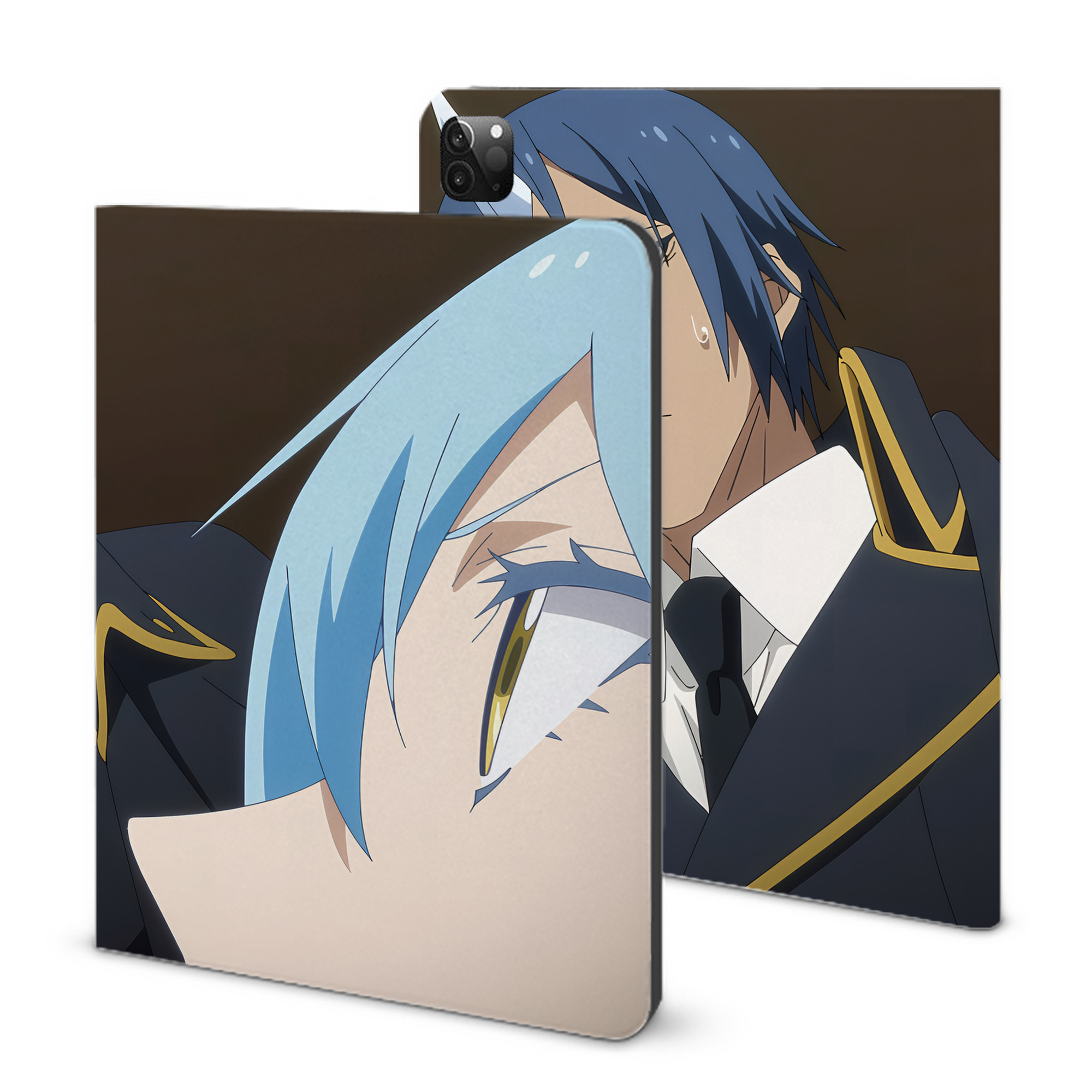 （画像用） 転スラ Regarding Reincarnated to Slime IPadケース ペンホルダー付き ブックスタイルデザイン